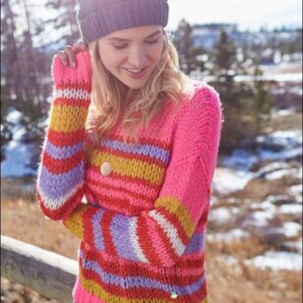 Altar’d State Knit Neon Sweater
